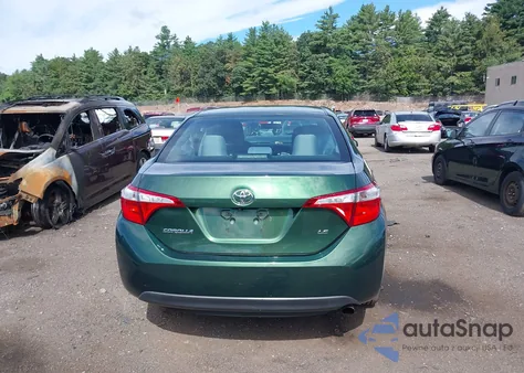 2015 Toyota Corolla Le из США, поврежденный, VIN 5YFBURHE4FP300348